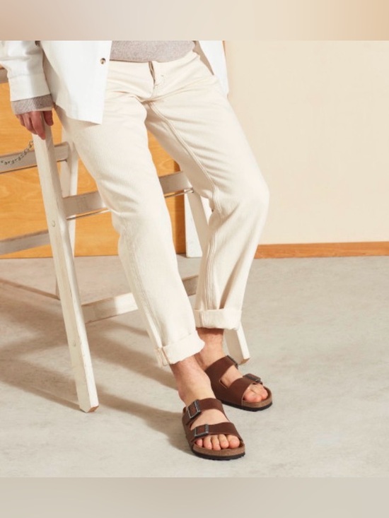 Birkenstock Other - Birkenstock Brown Leather Two-Strap Men's Sandals, Sz 9, Like New